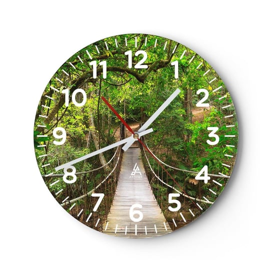 Zegar ścienny - Bo w ogrodzie rośnie pnącze - 30x30cm - Krajobraz Las Natura - Okrągły zegar ścienny - Nowoczeny Stylowy Zegar do salonu do kuchni - Cichy i Modny zegar ARTTOR