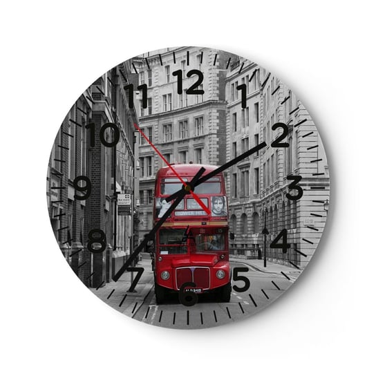 Zegar ścienny - Codzienność nie musi być szara - 30x30cm - Miasto Londyn Architektura - Okrągły zegar ścienny - Nowoczeny Stylowy Zegar do salonu do kuchni - Cichy i Modny zegar ARTTOR