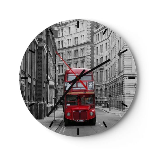 Zegar ścienny - Codzienność nie musi być szara - 40x40cm - Miasto Londyn Architektura - Okrągły zegar ścienny - Nowoczeny Stylowy Zegar do salonu do kuchni - Cichy i Modny zegar ARTTOR