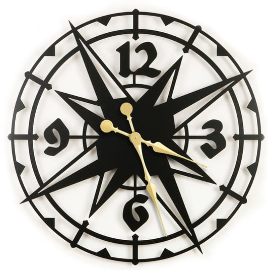 Zegar ścienny Colombus, czarny, 78 cm deLorentis