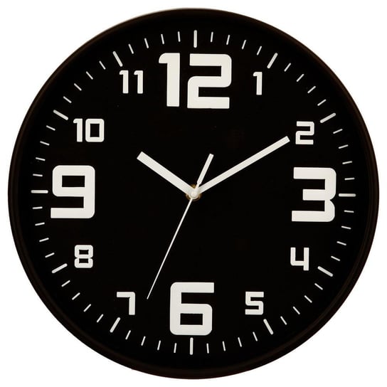 Zegar ścienny, czarny, 30 cm Atmosphera