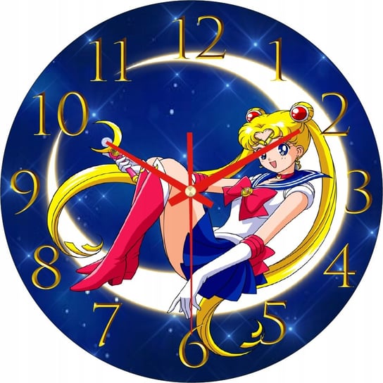 Zegar Ścienny Czarodziejka z Księżyca 30cm Prezent Plexido