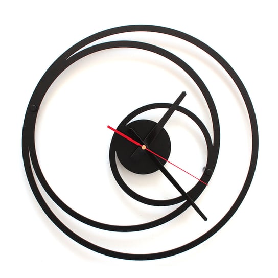 Zegar ścienny DECOLICIOUS Boll, czarny, 40x40 cm Decolicious