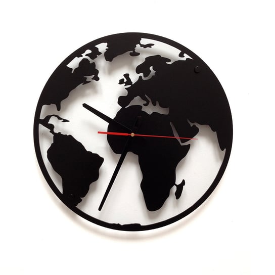 Zegar ścienny DECOLICIOUS Globe, czarny, 40x40 cm Decolicious