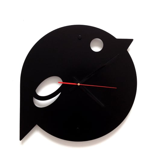 Zegar ścienny DECOLICIOUS Gruby Bob, czarny, 40x40 cm Decolicious