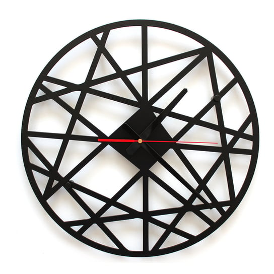Zegar ścienny DECOLICIOUS Pable, czarny, 40x40 cm Decolicious