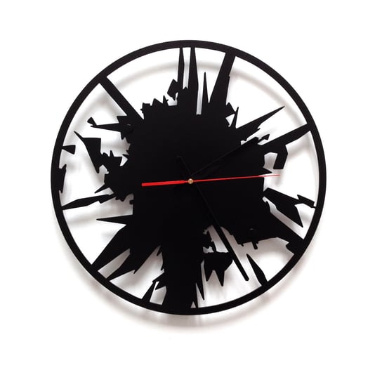 Zegar ścienny DECOLICIOUS Trzask, czarny, 40x40 cm Decolicious