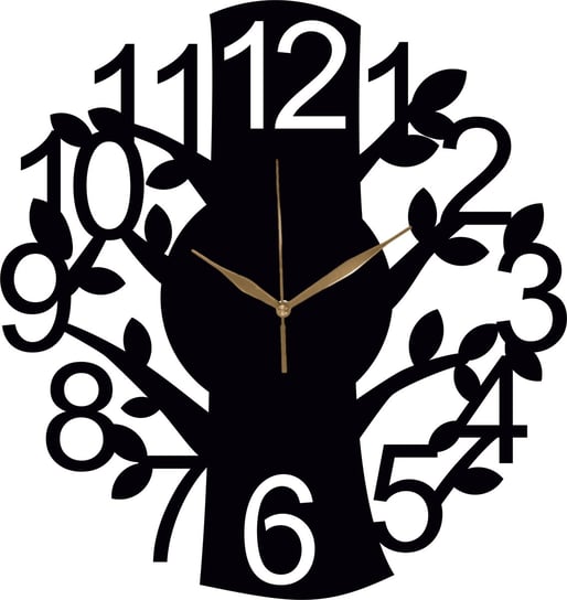 Zegar Ścienny Dekoracja Modny Loft Drzewko 35 cm Inna marka