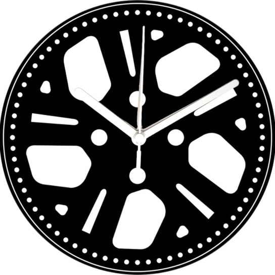 Zegar Ścienny Dekoracyjny Czarno biała Felga Fela 35 cm Inna marka