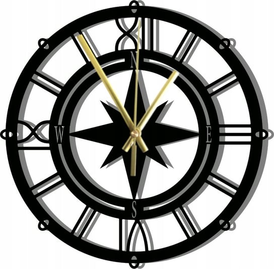 Zegar Ścienny Dekoracyjny kompas Róża Wiatrów 45 cm Inna marka