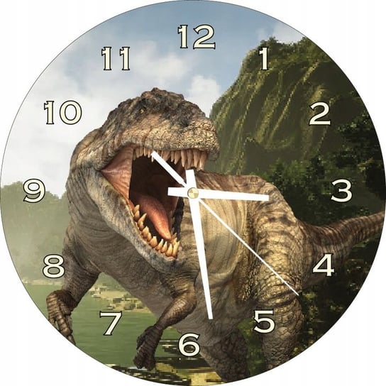 Zegar Ścienny Dla Dzieci Dinozaur T-Rex 30Cm Plexido
