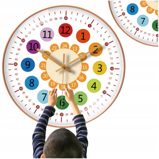 Zegar Scienny Dla Dzieci Do Nauki Klasa Edukacyjny JAMKO