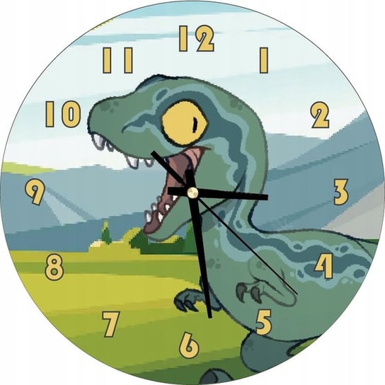 Zegar Ścienny Dla Dzieci Dobry Dinozaur Trex 30Cm Plexido