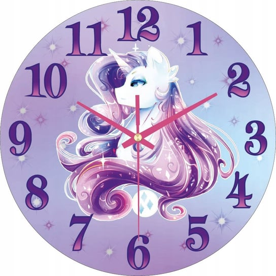 Zegar Ścienny Dla Dzieci Jednorożec 30 cm Prezent Plexido