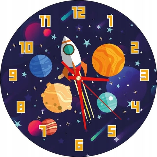 Zegar Ścienny Dla Dzieci Kosmos Planety Prezent Plexido