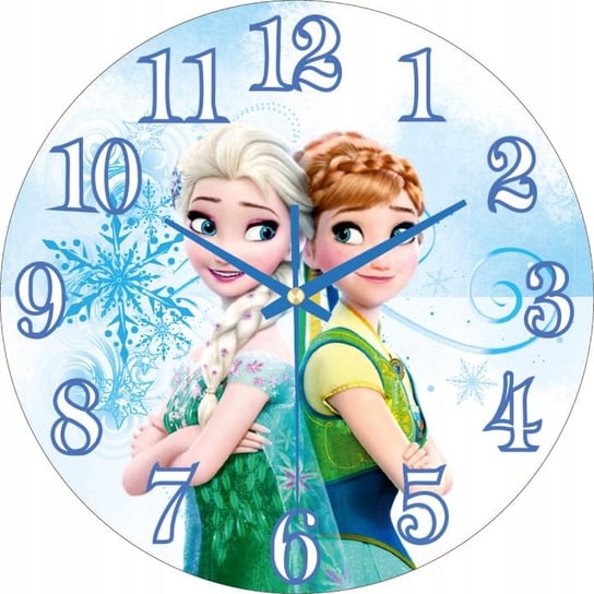 Zegar Ścienny Dla Dzieci Kraina Lodu Anna I Elsa Plexido