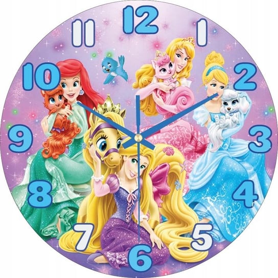 Zegar Ścienny Dla Dzieci Księżniczki I Zwierzątka Plexido