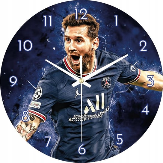 Zegar Ścienny dla Dzieci Leo Messi Piłkarz 30 cm Plexido
