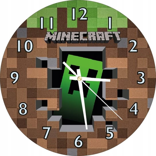 Zegar Ścienny Dla Dzieci Minecraft Creeper Prezent Plexido