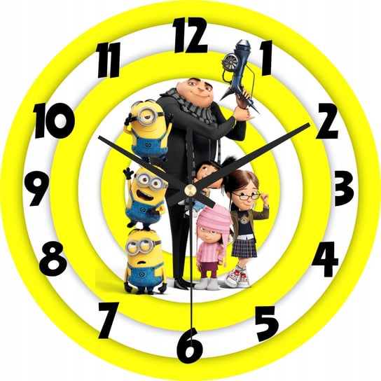 Zegar Ścienny Dla Dzieci Minionki Jerry Carl Gru Plexido