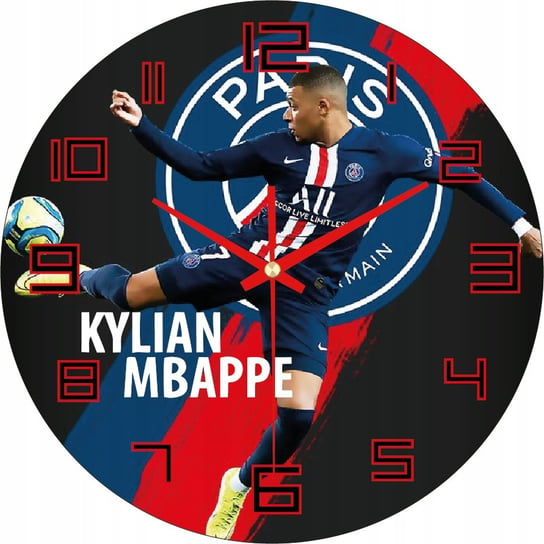 Zegar Ścienny Dla Dzieci Piłkarz Kylian Mbappe 30c Plexido