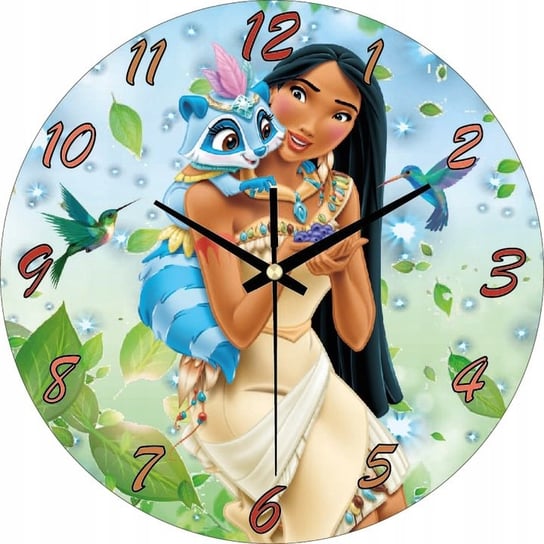 Zegar Ścienny Dla Dzieci Pokahontaz Księżniczka Plexido