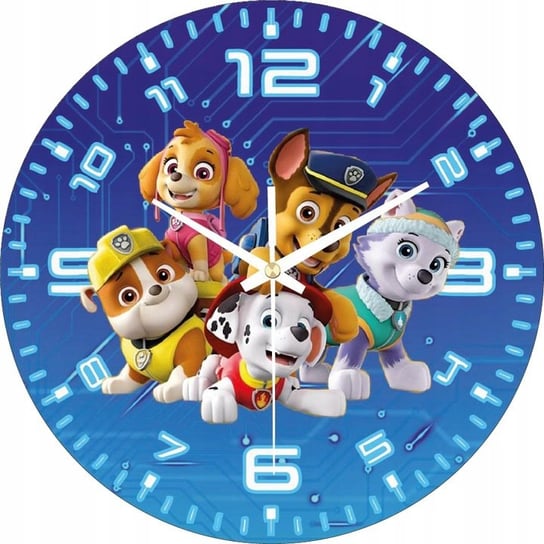 Zegar Ścienny Dla Dzieci Psi Patrol Dla Chłopca Plexido