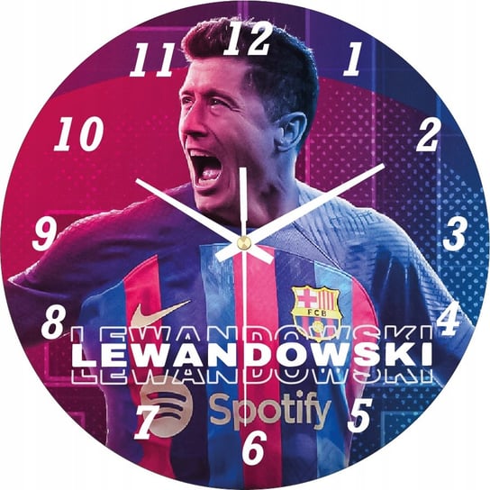 Zegar Ścienny dla Dzieci Robert Lewandowski 30 cm Plexido
