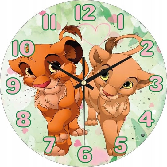 Zegar Ścienny Dla Dzieci Simba Król Lew Lwiątka Plexido