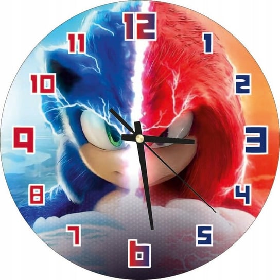 Zegar Ścienny Dla Dzieci Sonic Dla Chłopca 30 Cm Plexido