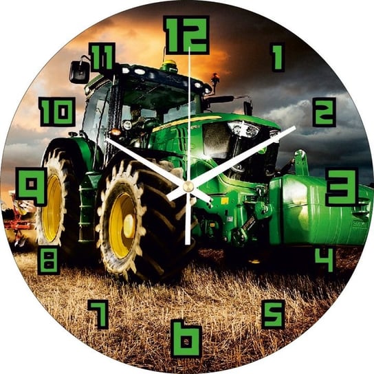 Zegar Ścienny Dla Dzieci Traktor Ciągnik 30 Cm Plexido