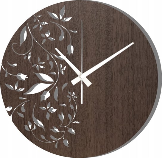 Zegar Ścienny do Kuchni salonu z Motywem Liści Kwiatów 45 cm Inna marka