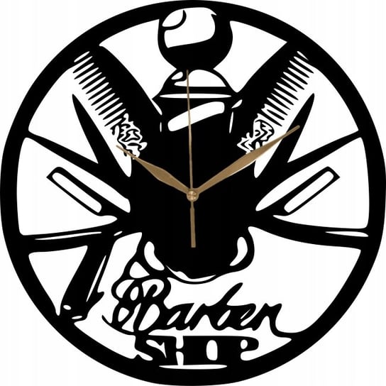 Zegar Ścienny do Salonu Barberskiego Barber Trzy 35 cm Inna marka