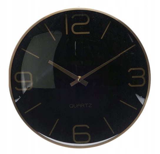 Zegar ścienny do salonu nowoczesny czarny 30,5 cm Koopman