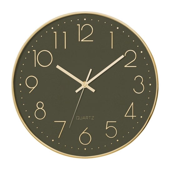 Zegar ścienny do sypialni ATMOSPHERA, brązowo-zielony, 30 cm Atmosphera