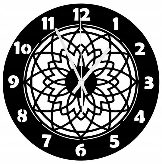 Zegar Ścienny Drewniany Ciekawy Wzór Dekoracyjny Zegar 45 cm Inna marka