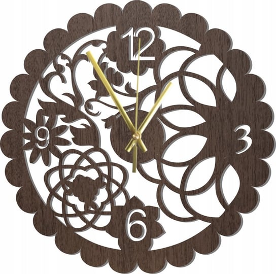 Zegar Ścienny Drewniany Dekoracyjna Magnolia 45 cm Inna marka