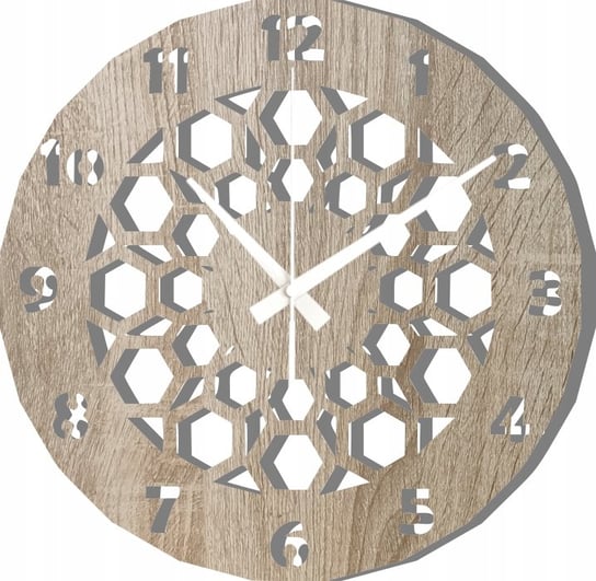 Zegar Ścienny Drewniany Dekoracyjny Molekuły 45 cm Inna marka