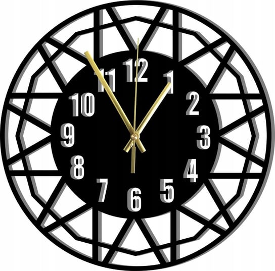 Zegar Ścienny drewniany Geometria Retro look 45 cm Inna marka