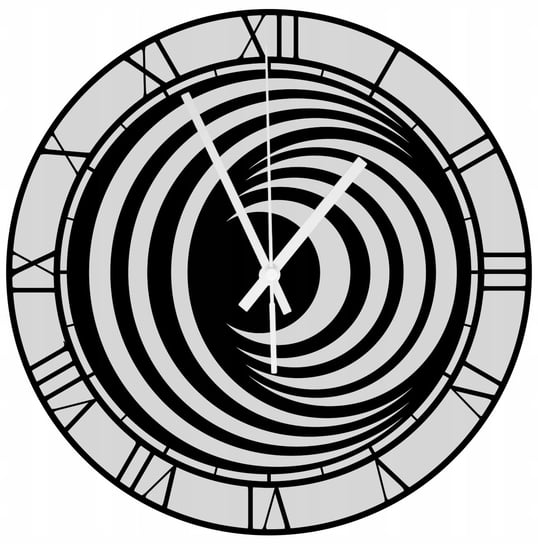Zegar Ścienny Drewniany Hipnotyzujący Rzymskie Liczby Modny Zegar 45 cm Inna marka