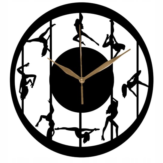 Zegar Ścienny Drewniany Loft Modny Pole Dance 35 cm Inna marka