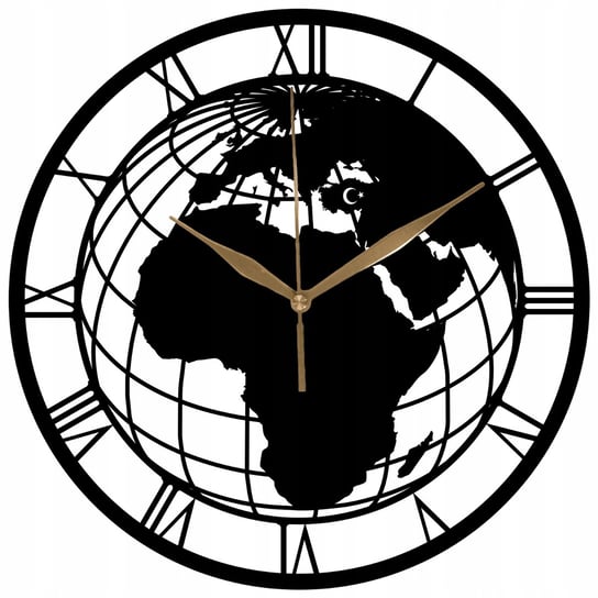 Zegar Ścienny Drewniany Mapa Świata Globus Modny Design 35 cm Inna marka