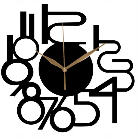 Zegar Ścienny Drewniany Modny Cyfrogram 35 cm Inna marka