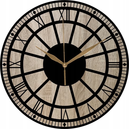 Zegar Ścienny Drewniany Modny Design Dąb Sonoma Prezent 35 cm Inna marka