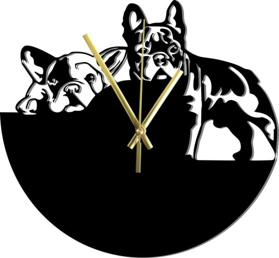 Zegar Ścienny Drewniany na Prezent Bulldog Pies 45 cm Inna marka