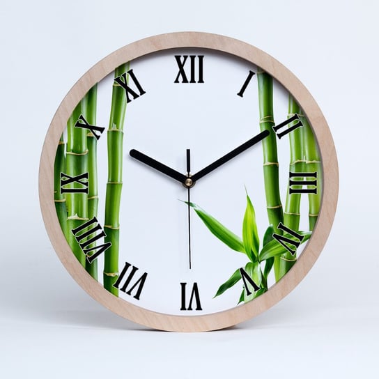 Zegar ścienny drewniany okrągły bambus fi 30 cm, Tulup Tulup