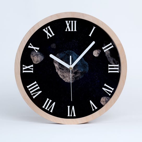 Zegar ścienny drewniany okrągły meteory fi 30 cm, Tulup Tulup
