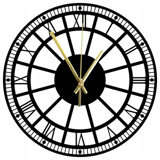 Zegar Ścienny Drewniany Okrągły Zegar Rzymski Styl Duży 45 cm Inna marka