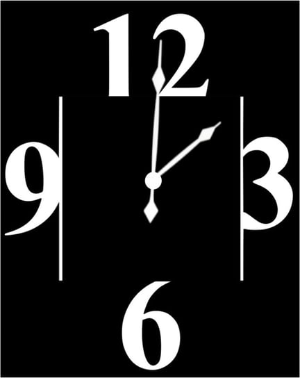 Zegar Ścienny Drewniany Prostokątny Elegancik 45 cm Inna marka