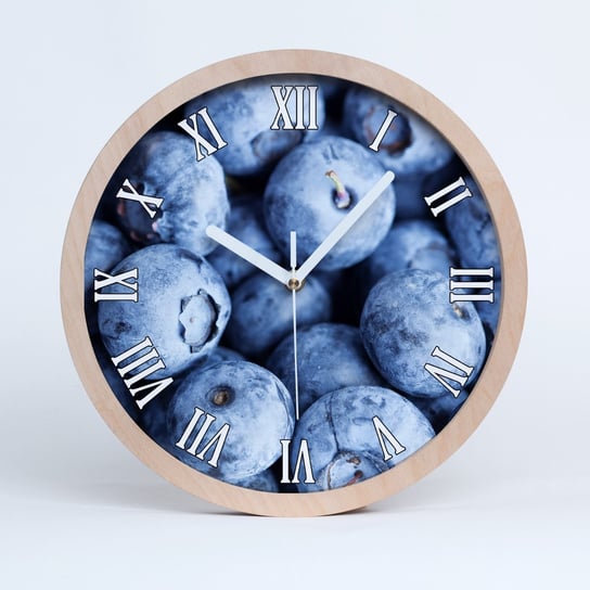 Zegar ścienny drewniany rzymski jagody fi 30 cm, Tulup Tulup